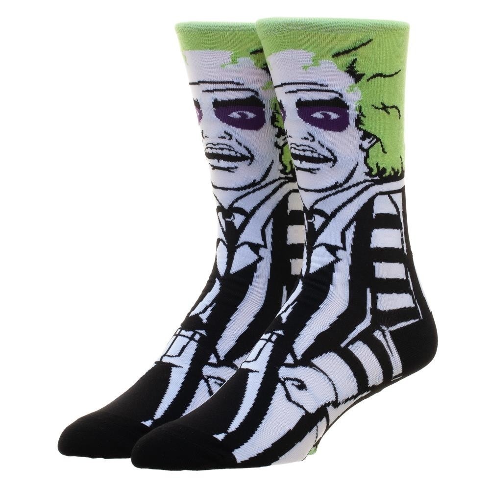 BEETLEJUICE 360 Men's Crew Socks Comedy Horror Movie Bioworld 1 Pair Monster